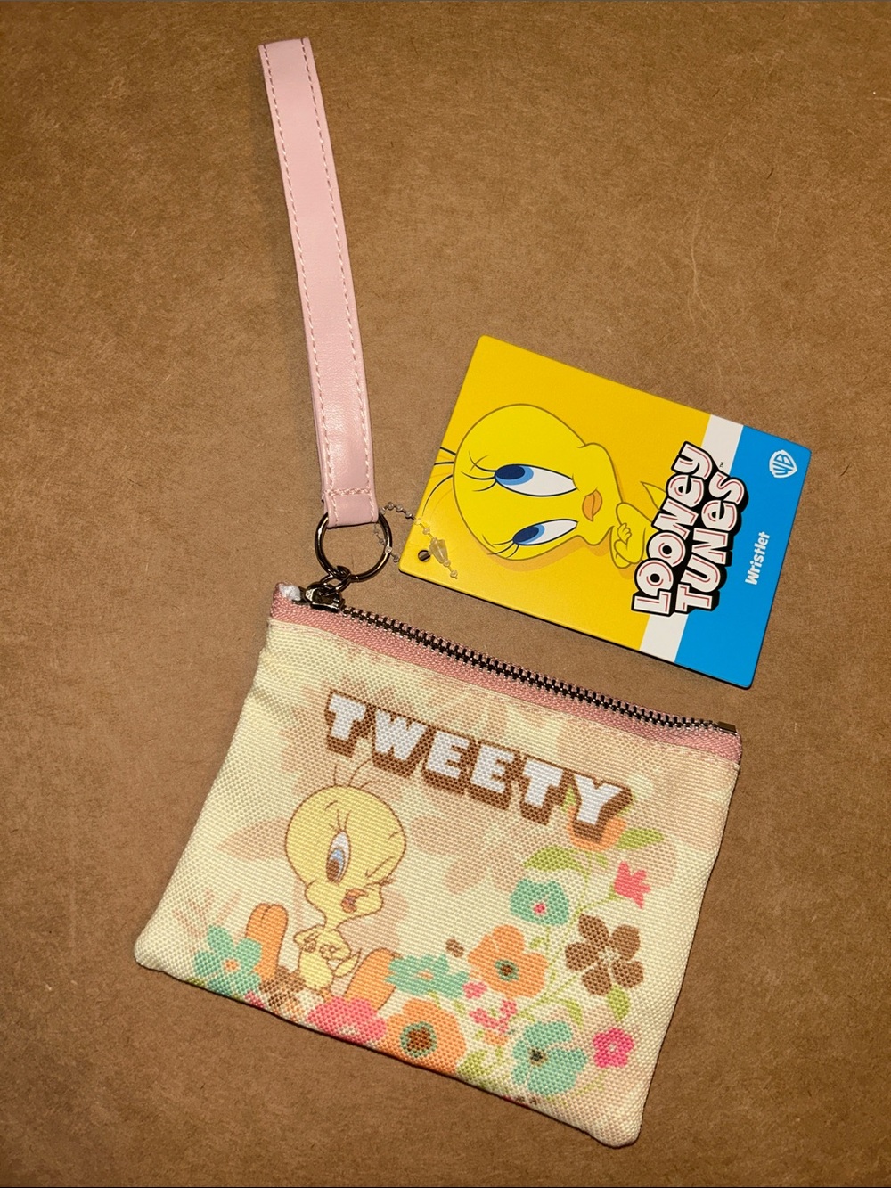 Warner Bros. Tweety Floral Wristlet Pouch